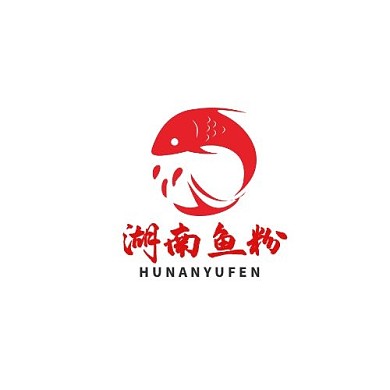 湖南鱼粉美食餐饮红色LOGO