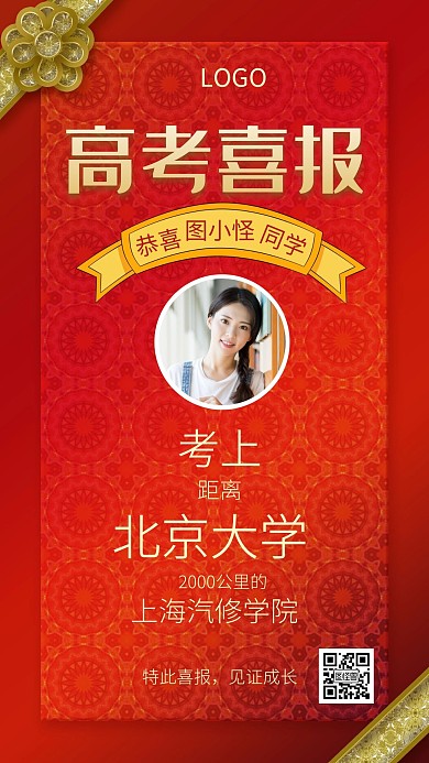 毕业毕业季高考喜报恶搞系列海报