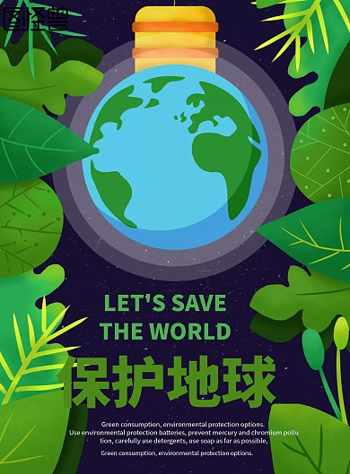 保护地球英文海报