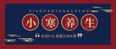 简约风格小寒养生宣传公众号封面首图