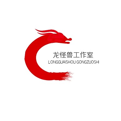 LOGO龙红色调简约风公司