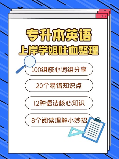 英语学习分享知识小红书封面