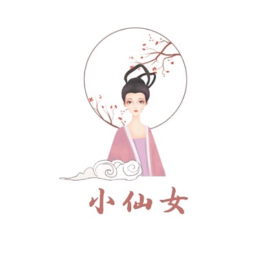 古风圆形小仙女logo