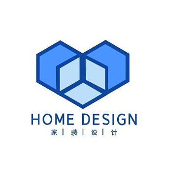 logo设计家装蓝色简约创意清新