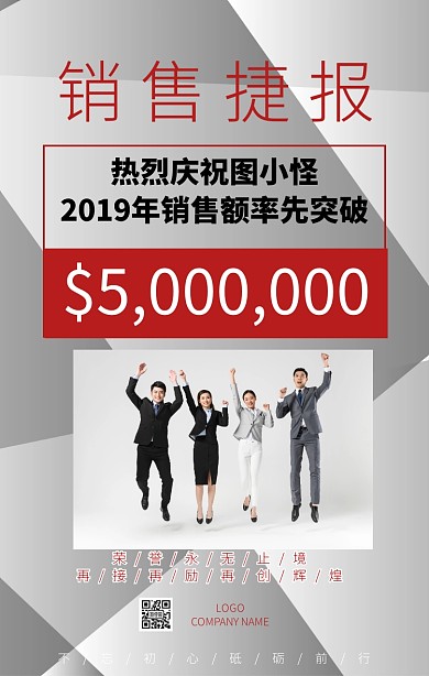 销售快讯通报表彰奖励怀旧复古大气手机海报