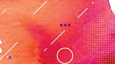 图怪兽原创元素创意几何风格主题海报背景