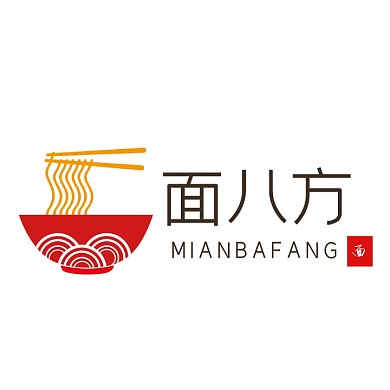简约创意红色面馆logo