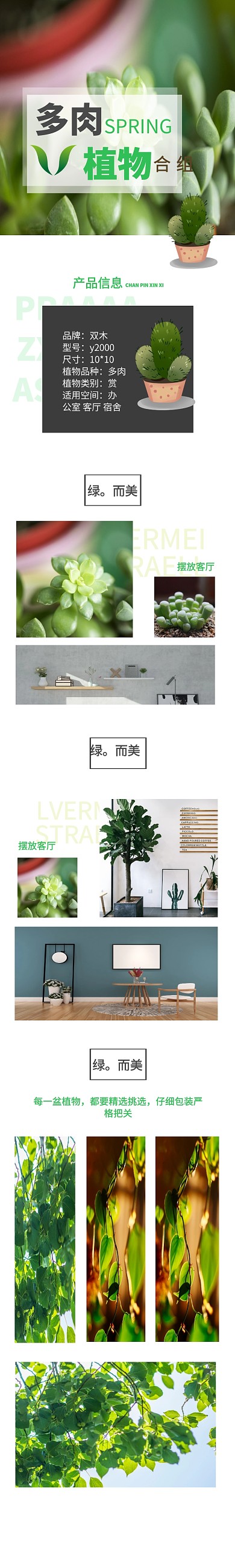 盆栽植物详情页模板