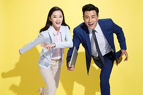 快乐的商务人士照片