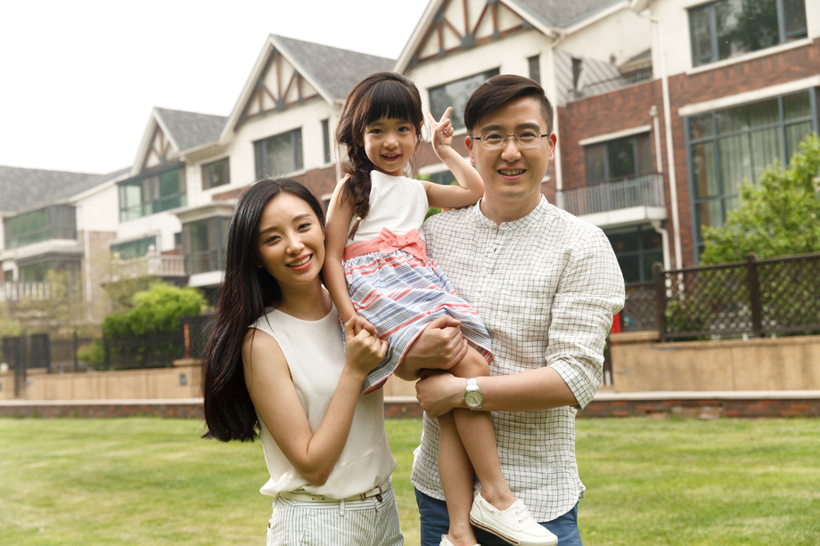 幸福的一家三口图片