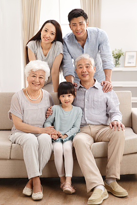 幸福家庭合影