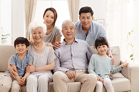 幸福家庭合影