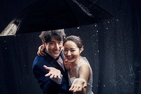 浪漫的新郎和新娘