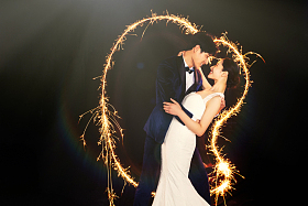 浪漫的新郎和新娘