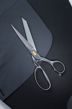 剪刀和布料图片