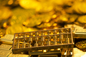 算盘和黄金图片