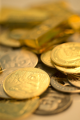 金币和金条图片