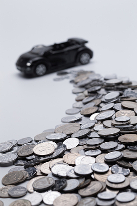 硬币和汽车模型