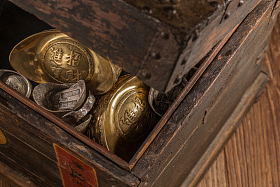 金元宝和银元宝图片