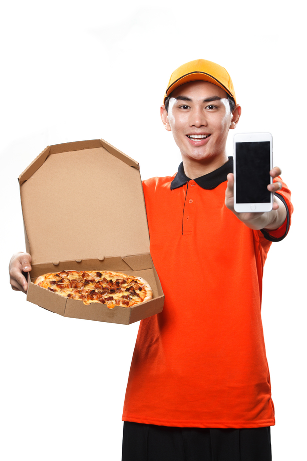 年轻的快递员在送外卖图片 年轻的快递员在送外卖图片