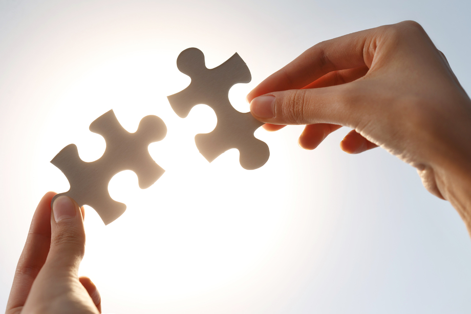 手拿拼图 手拿拼图