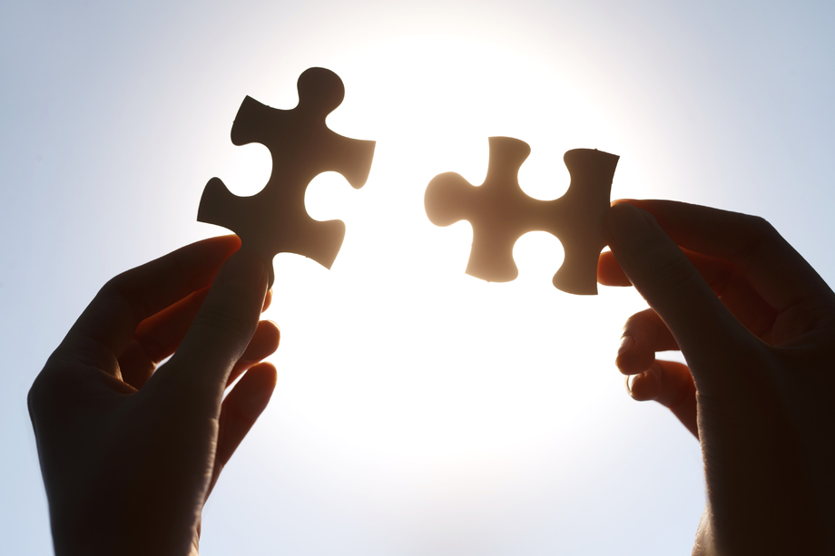 手拿拼图 手拿拼图