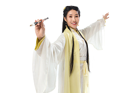 古装美女写字