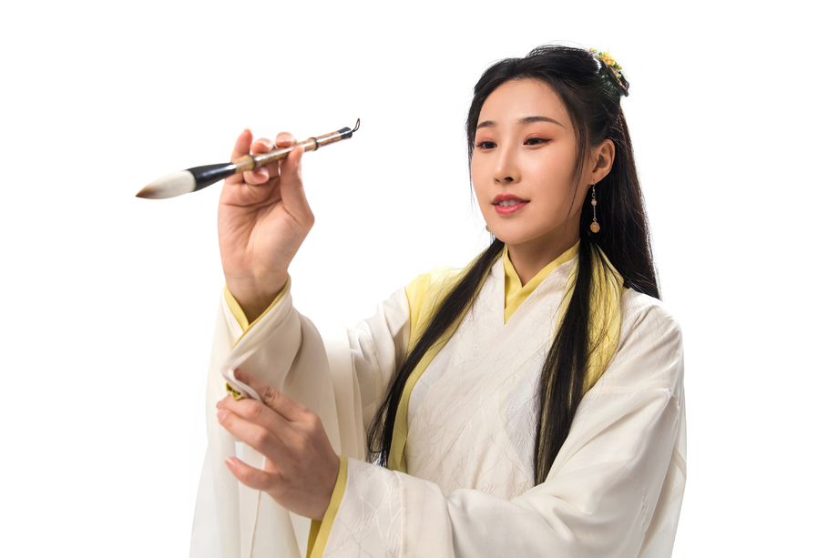 古装美女写字 古装美女写字
