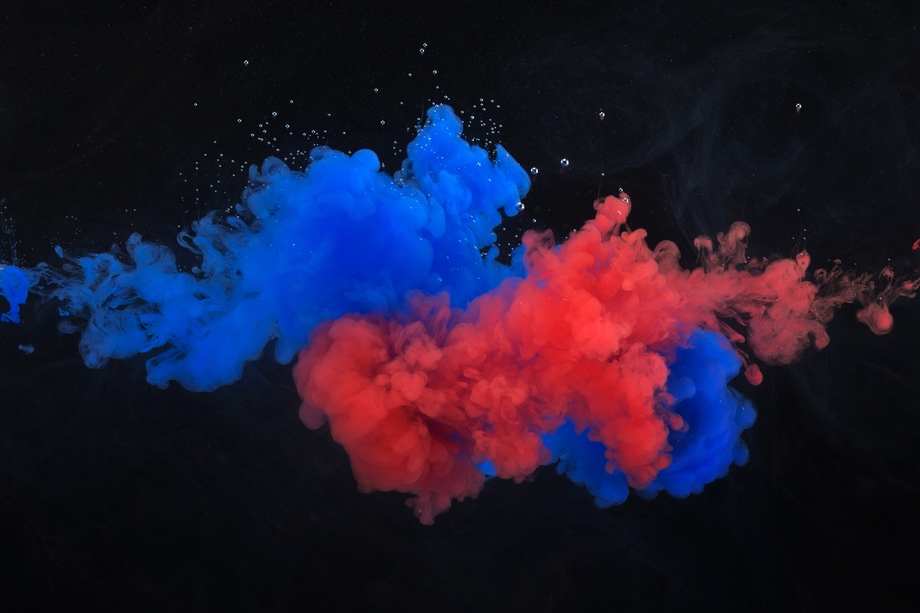 颜料在水中溶解