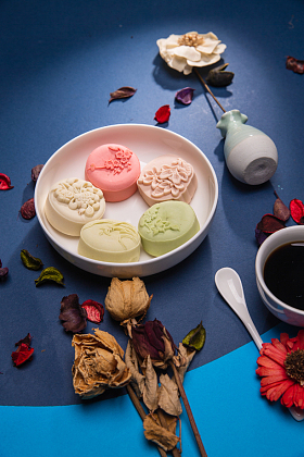 月饼配咖啡图片