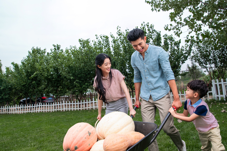 东方三口之家绿色生活 东方三口之家绿色生活