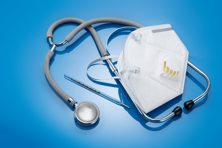 防护口罩和听诊器 防护口罩和听诊器