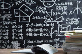 写满数学题的黑板