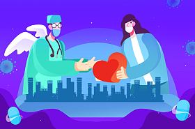 医患关系插画照片