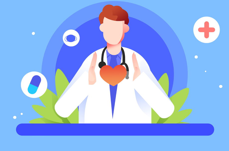 爱心医生插画图片 爱心医生插画图片