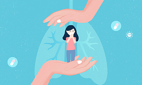 抗击新冠病毒插画