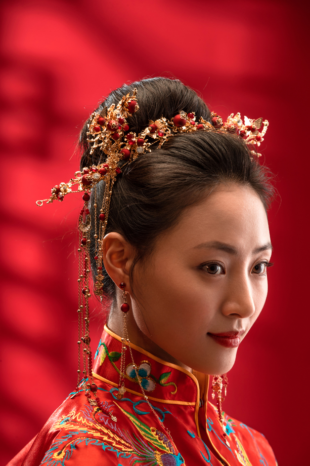 漂亮的中式新娘图片