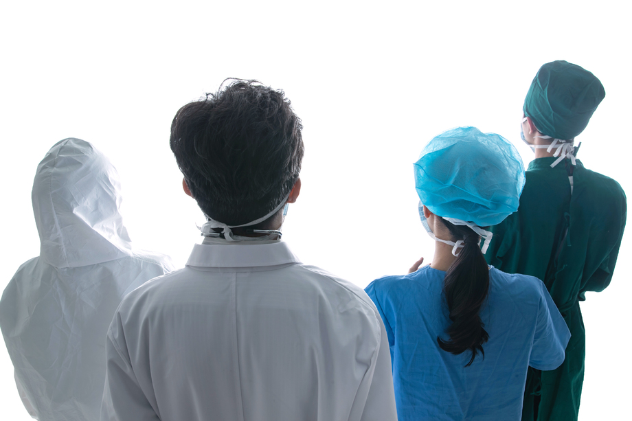 医务工作者团队背影图片 医务工作者团队背影图片