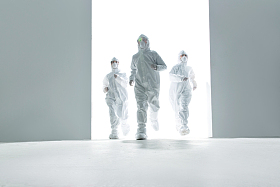 医疗团队奔跑救援照片