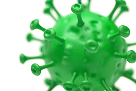 一个病毒特写图片