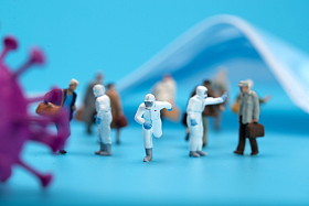 医务工作者抵抗病毒保护人群图片