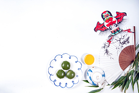 青团和中国传统文化工艺品图片