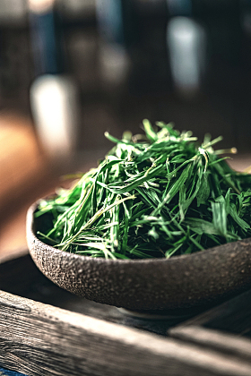 茶盘里的茶叶图片