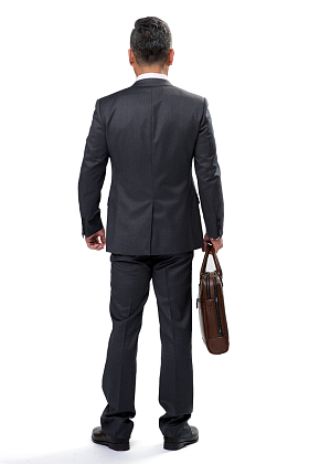 自信商务男士上班的背影图片