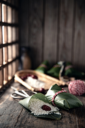 糯米红枣和粽子图片