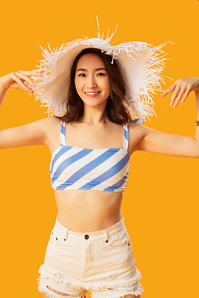 快乐女人肖像图片