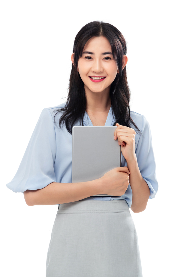 拿平板电脑的商务女士