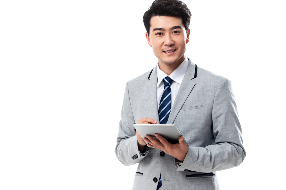 拿平板电脑的商务男士照片 拿平板电脑的商务男士照片