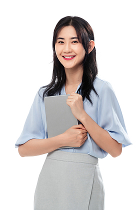 拿平板电脑的商务女士图片