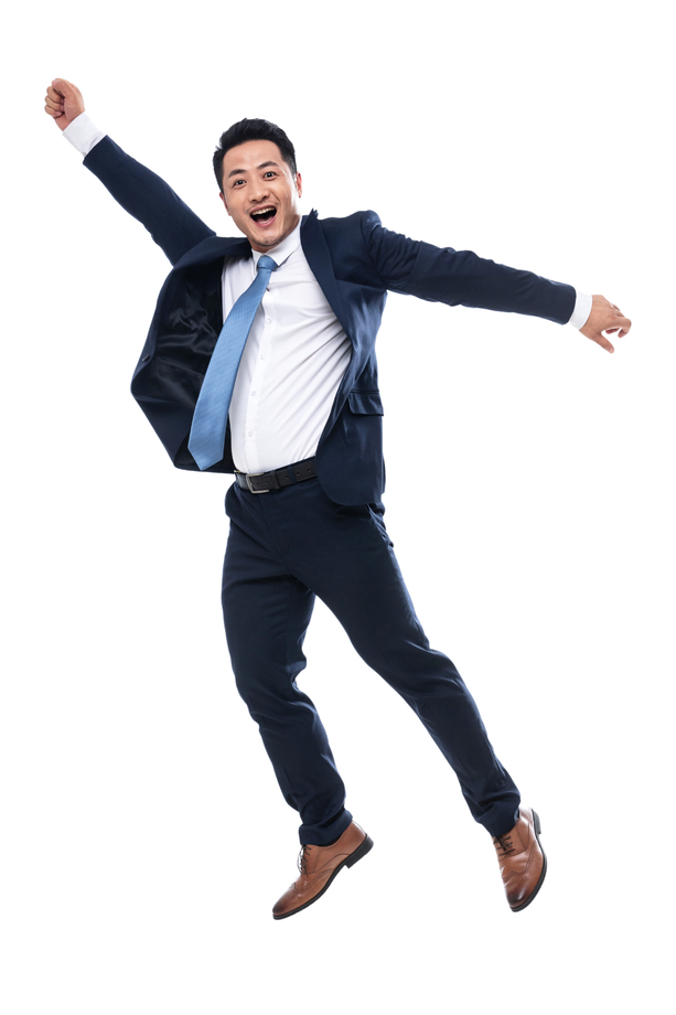 欢呼跳跃的商务男士图片 欢呼跳跃的商务男士图片